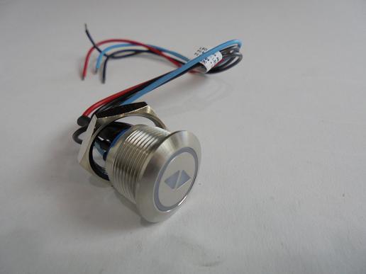 Pulsador Azul Puertas 22mm. 24v.